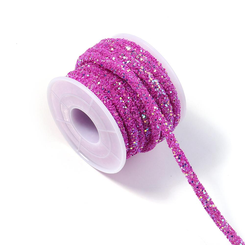 5yards/lot Rhinestone Tube Cord Rope Rhinestones Sequins Trimmings PVC Rope For Wedding Party DIY Clothing Shoes Headwear Decor
