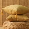45x45cm Textured Throw Decorative Pillow Covers Square Accent Solid Cushion Cover Cozy Farmhouse Linen Pillow Case with Zipper