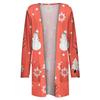 Women's Christmas Long Sleeve Front Cardigan Printed Top Lightweight Jacket
