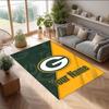 Green Bay Packers Crystal Velvet Rug, Custom Name Text Personalized Non‑Slip Floor Mat for Home Decor Gift