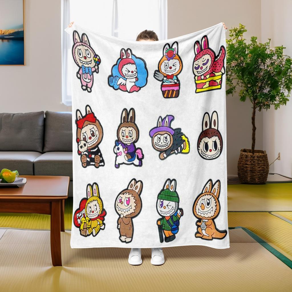 1PC Pop cartoon actor Elf pattern Soft Throw Thin Blanket Gifts for Couch Bed Car Home Camping For Cartoon lovers all season use