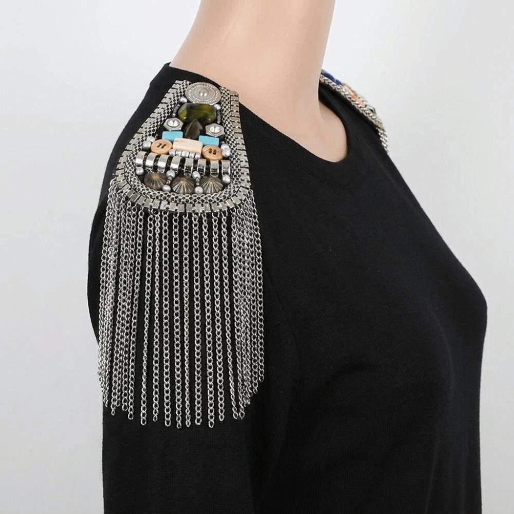 Epaulet Fringe Shoulder Mark Shoulder Flash Beads Epaulette Tassel Chain Shoulder Board Unisex