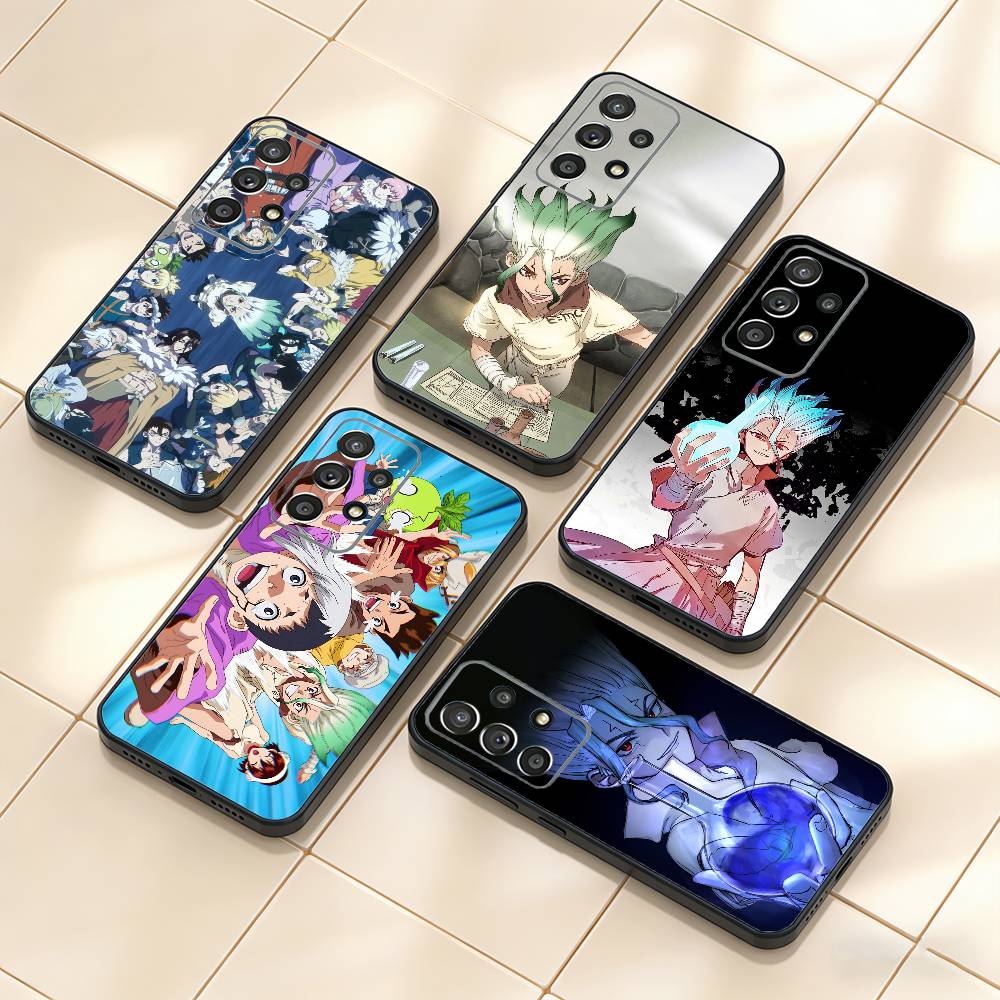 Dr Stone A-Anime Phone Case For Samsung S25,S24,S21,S22,S23,S30,Ultra,S20,Plus,Fe,Note,10,9,5G Black Cover