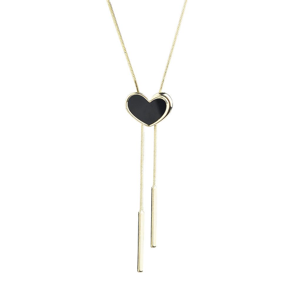High-End Sweater Chain Fringed Necklace Women'S Love Pull Light Luxury High-End Jewelry Pendant Jewelry Accessories