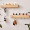 Suport pentru chei Montat pe perete la intrare Lemn masiv Fără găurire Perete de intrare Cârlig pentru chei Ușă Suport decorativ creativ