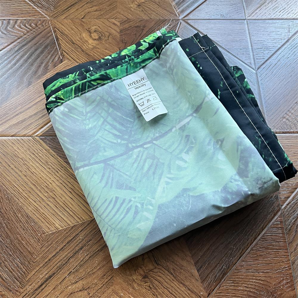 HYEEHY Tapestry Tropical Green Plants Palm Leaves Polyester Fabric Home Living Room Bedroom Decor Patio Wall Hanging