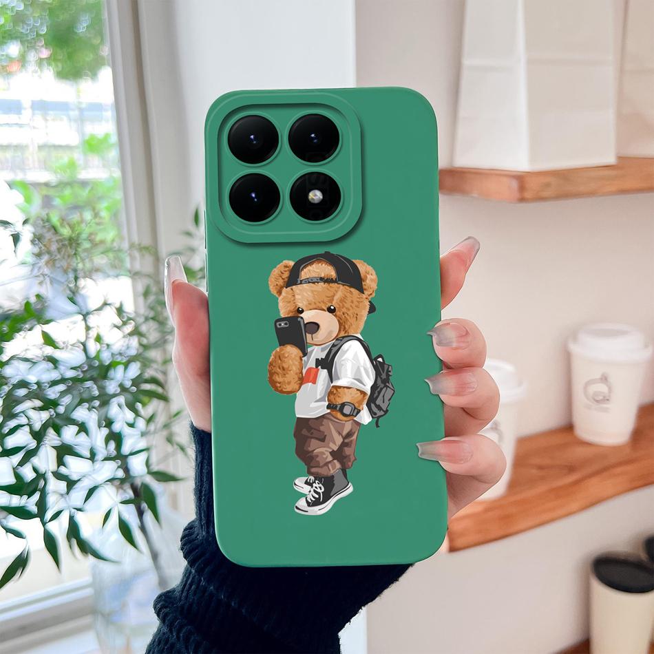 For Xiaomi 15T Pro Phone Case For Xiaomi 17 Pro Max Cute Astronaut Funda For Xiaomi15T Soft Liquid Silicone Durable Back Covers