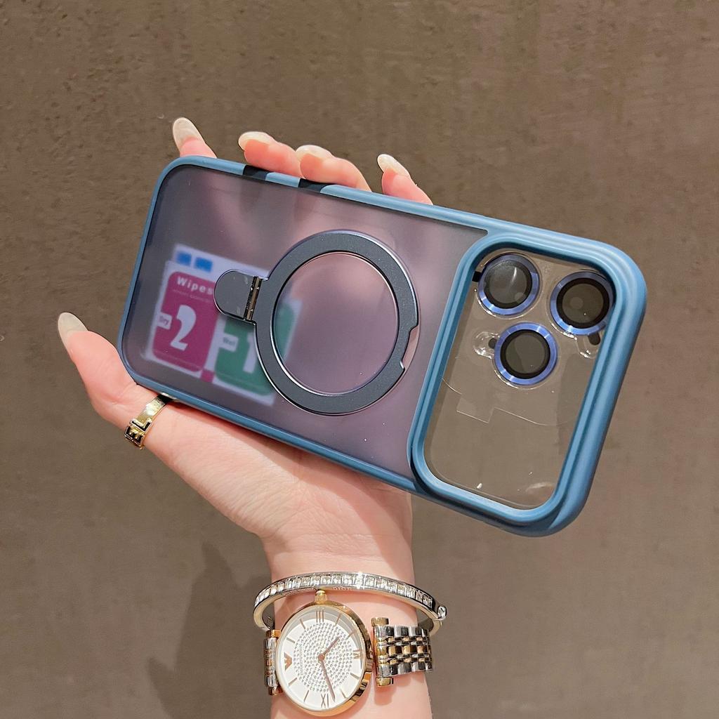 Applicable To iPhone11ProMax Skin Feeling Mobile Phone Case Metal Magnetic Suction Bracket Apple 11 Comes with Lens Case