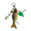 Creative Angler Gift Keychain Detailed Fish Imitation Design Sturdy Resin Key Ring Creative Fishing Key Accessories