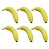 6Pieces Decorative Artificial Bananas Models Restaurant Photography Props Foam Texture for Photography and Teaching Tool