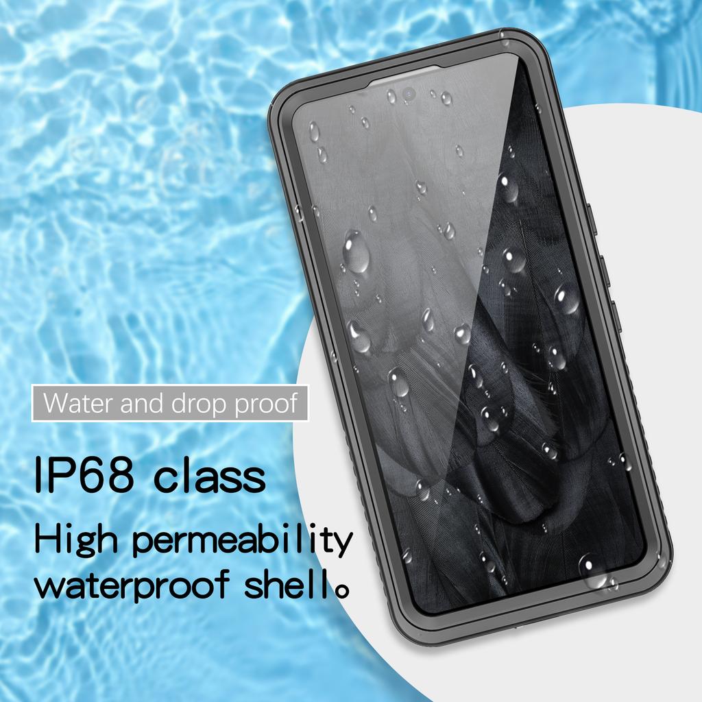 FS Series for Google Pixel 8 Pro Waterproof Case IP68 PC+TPU Snorkelling Dustproof Clear Phone Cover