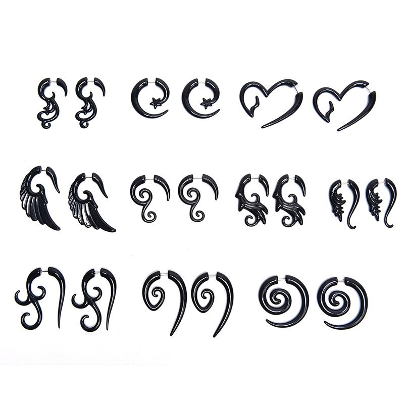 Acrylic Spiral Gauge Ear Plug Fake Cheater Stretcher Flesh Earrings Piercing Hot