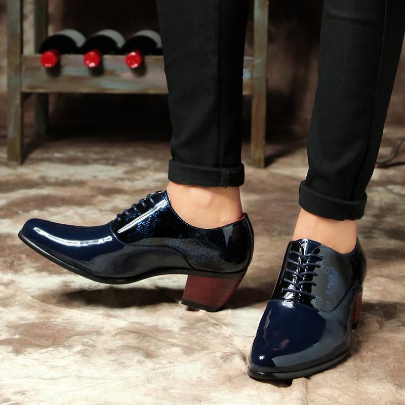 Men's Shiny Pointed Leather Shoes for All Seasons - Trendy Business Casual DJ & Hairstylist Elevated Footwear