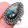 Labradorite Gemstone Handmade 925 Sterling Silver Jewelry Ring Size 7