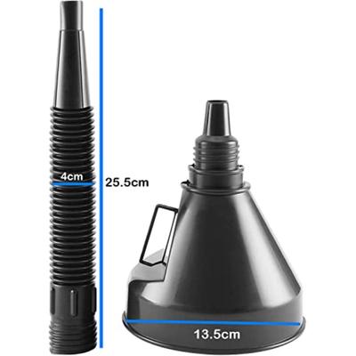 Funil para gasolina com funil de filtro com óleo de gasolina de pescoço flexível e funil de enchimento diesel para carros e motocicletas