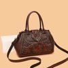 High Quality Vintage 3D Embossed PU Leather Women Shoulder Crossbody Bags Large Capacity Female Handbags Luxury Women's Tote Bag