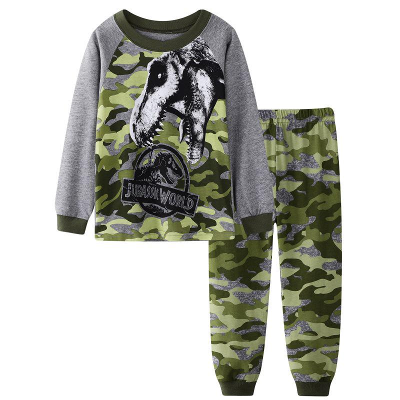 2025 Dinosaur Pattern Kids Homewear Set - Children's Clothing