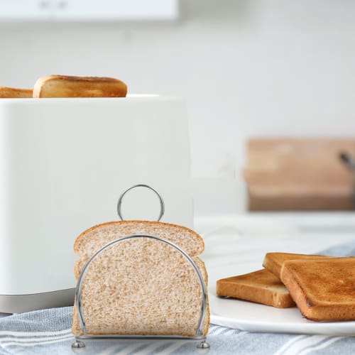 Zerodeko Stainless Steel Multifunctional Toasting Rack with Bread Slicer for Kitchen Organization