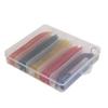 65pcs box Soft Worm Bait Fishing Lures Kit with Rubber O Ring Artificial Soft Lure Baits for Bass Fishing
