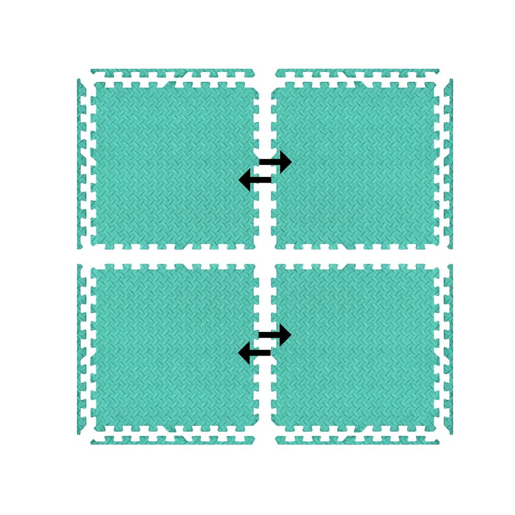 X-Star Foam Mat 4 Pcs. 60X60Cm - Turquoise