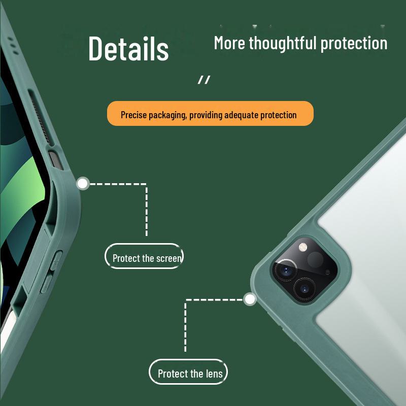 Protective Cases for iPad Air 4/5, Pro 11, and Mini 6. Acrylic Y-fold Design for Anti-bending and Anti-fall Protection.