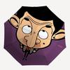 Mr.Bean Themed Travel Umbrella-8 Ribs Automatic Opening and Closing, Portable Folding Design, Compact and Stylish Umbrella Suitable for Outd