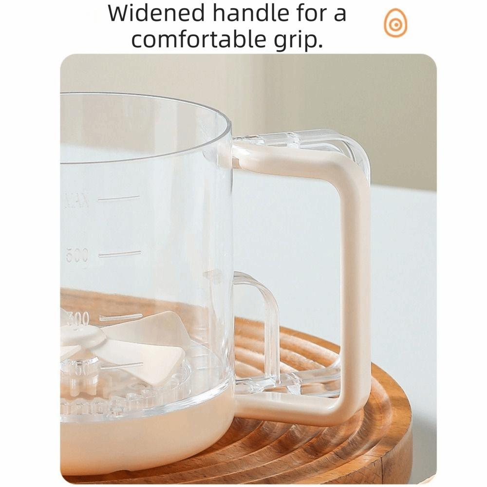 Eierbecher mit großem Fassungsvermögen, klarer Skala, 2-in-1 Eierschläger, manueller Eimixer, Sahnespender