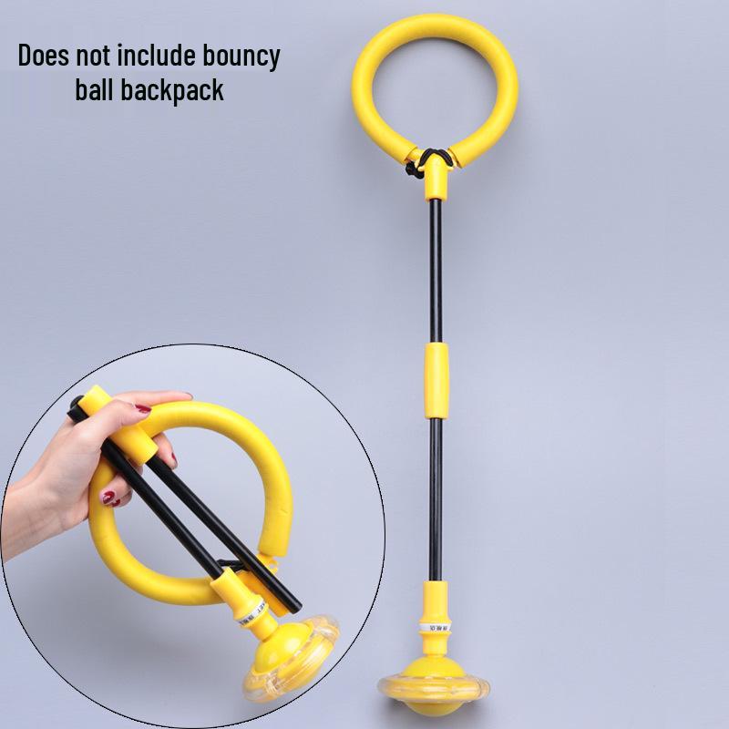 Elastic Flashing Bouncing Ball and Rotating Jump Hoop Set for Kids and Adults