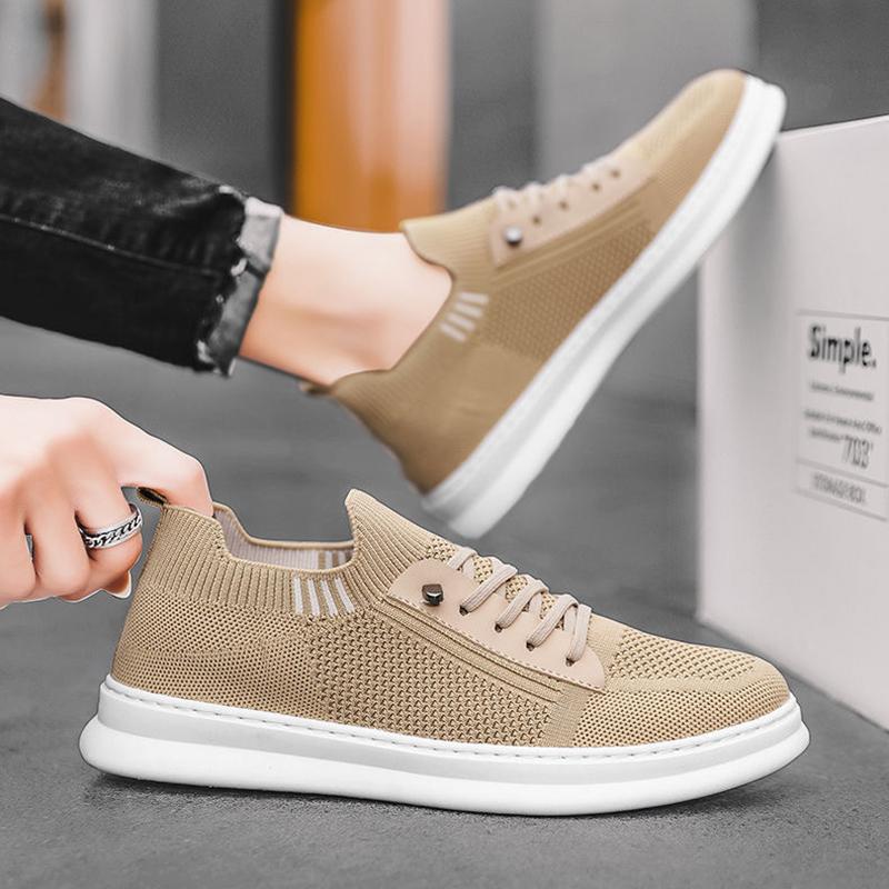 Fashion Men‘s Casual Shoes Fashion Sneakers for Men Light Mesh Breathable Outdoor Walking Male Flat Bottom Lightweight Tenis Masculino