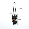 Fox Keychain PU Leather Animals Keyring Hanging Ornament Backpack Handbag Charm Gift For Men Women Bag Charms