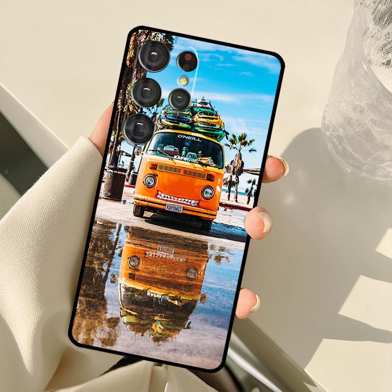 Combi Van Surf For Samsung Galaxy S22 Ultra S21 S20 FE S8 S9 S10 Note 10 Plus Note 20 Ultra Phone Case