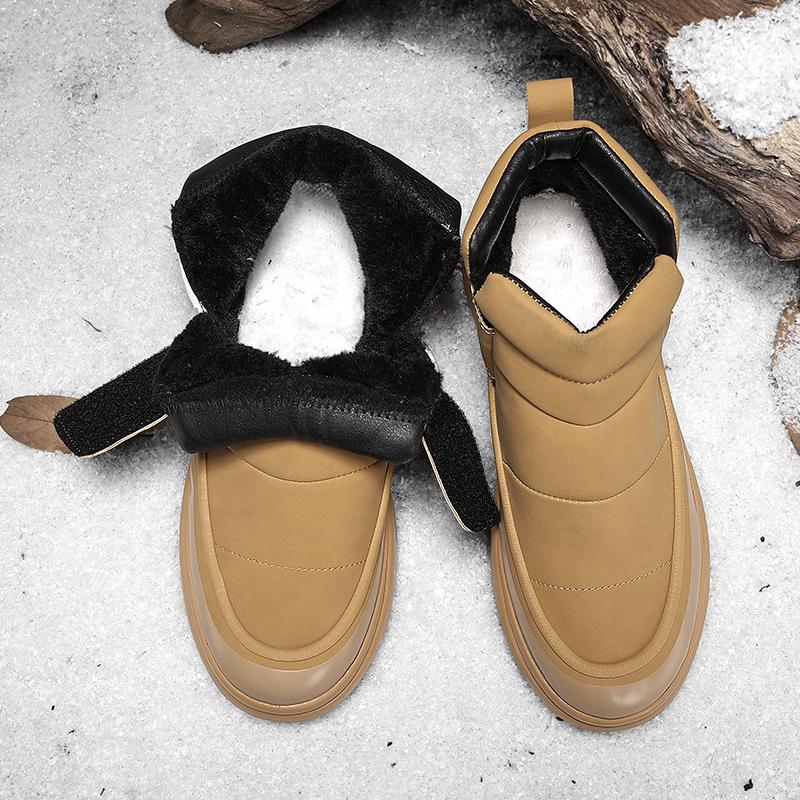 Winterstiefel für Herren Mit Samt Herren-Sneaker Weich und Bequem Sport- und Freizeitkleidung Verschleißfest Rutschfest Neue Knöchelhohe Stiefel