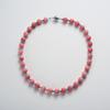 Wind Dopamine Pink Stone Spell Emerald Beaded Collarbone Chain Niche Temperament Magnetic Buckle Necklace Female