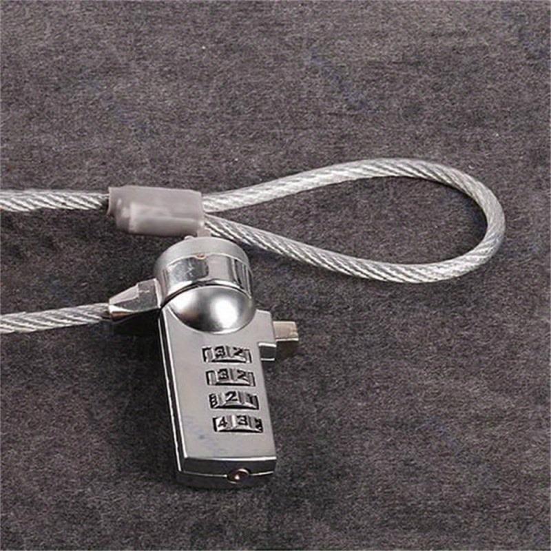 1pc 4 Digit Password Computer Lock Anti-theft Chain for Notebook PC Laptop Internet Cafe Lock