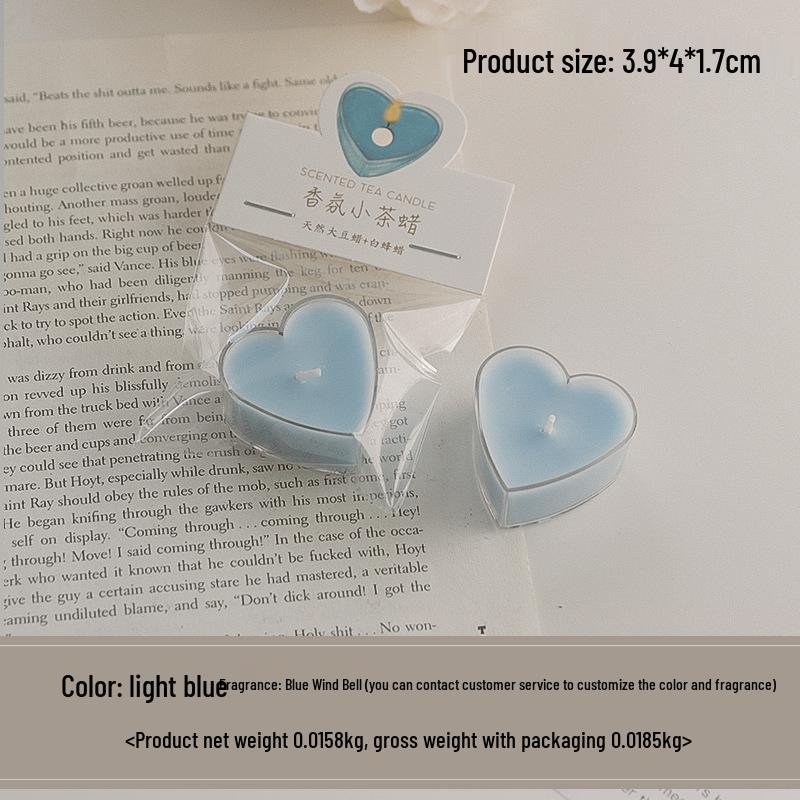 Colorful Heart-Shaped Scented Tealight Candles for Aromatherapy and Celebrations
