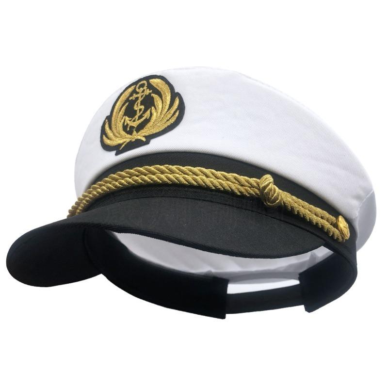 Adult Yacht Sailor Captain Hat Adjustable Men's and Women's Party Hat Makeup Ball Dressing Event Excellent Stylish Accessories
