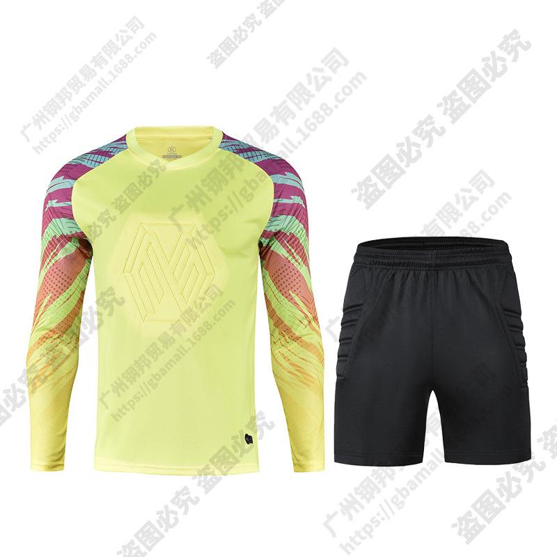 Unisex Long Sleeve Goalkeeper Kit: Protective Jersey & Pants for Training and Competition