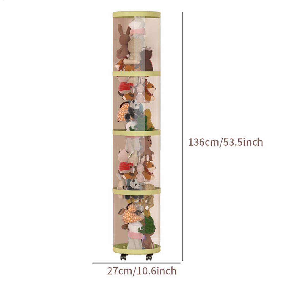 Doll Storage Box Children s toy Organizer Toys Organization Plush Toy Storage Tube Transparent Plastic Stuffed Storage Barrel