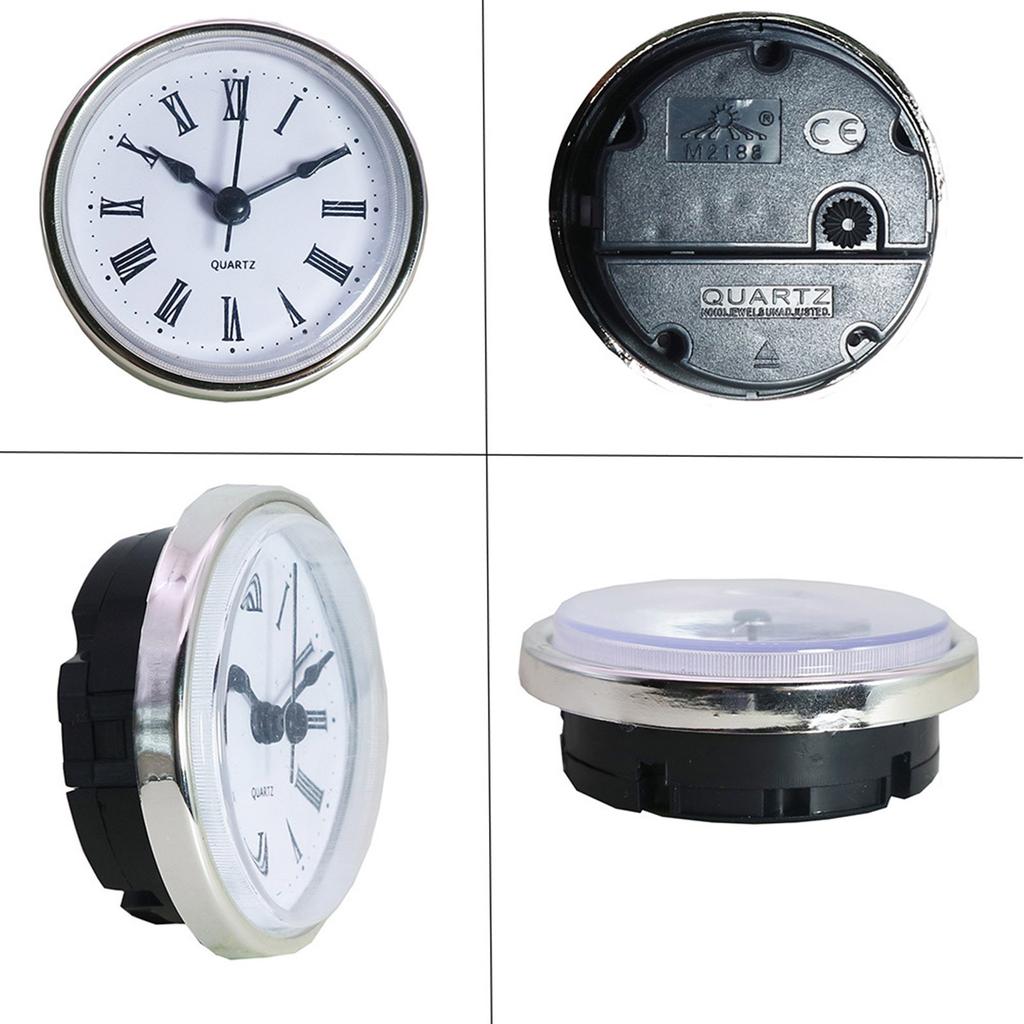 65mm Phnom Penh Iron Clock Nábytek Hodiny Hodinky Hlava Osvětlení Hodinová vložka Zlaté lemování Římská bílá Číslice Dekor