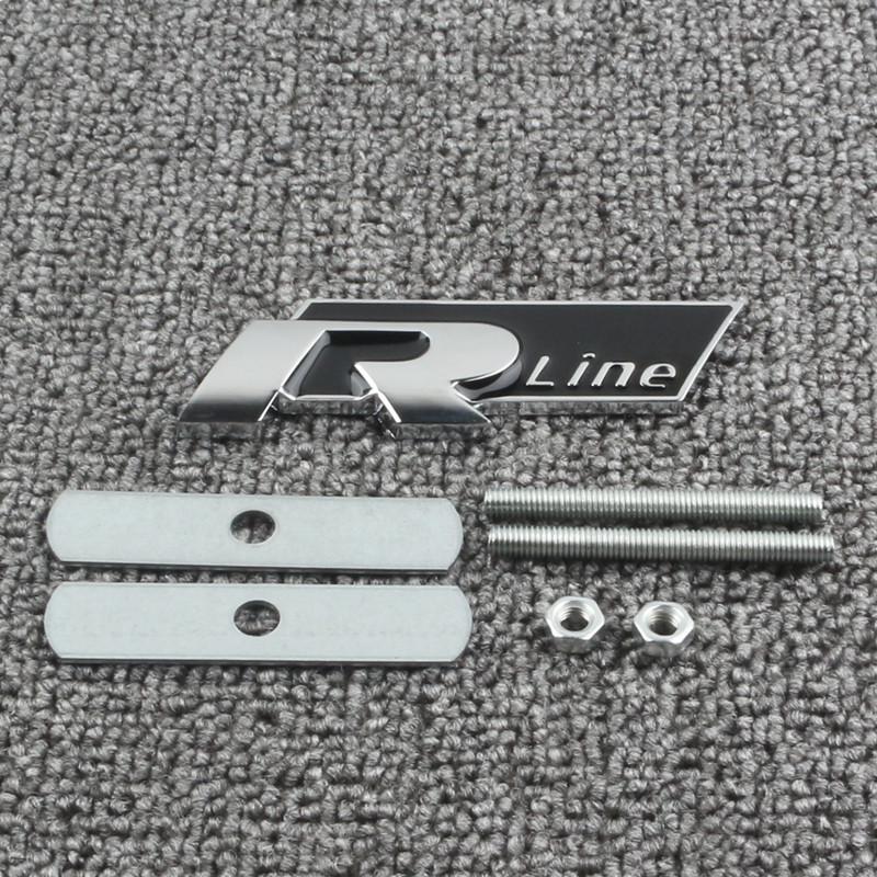 Compatible R Line Logo Sticker for Volkswagen Golf, CC, Scirocco, Magotan, Sagitar, and Polo - Rear Emblem/Grille Badge