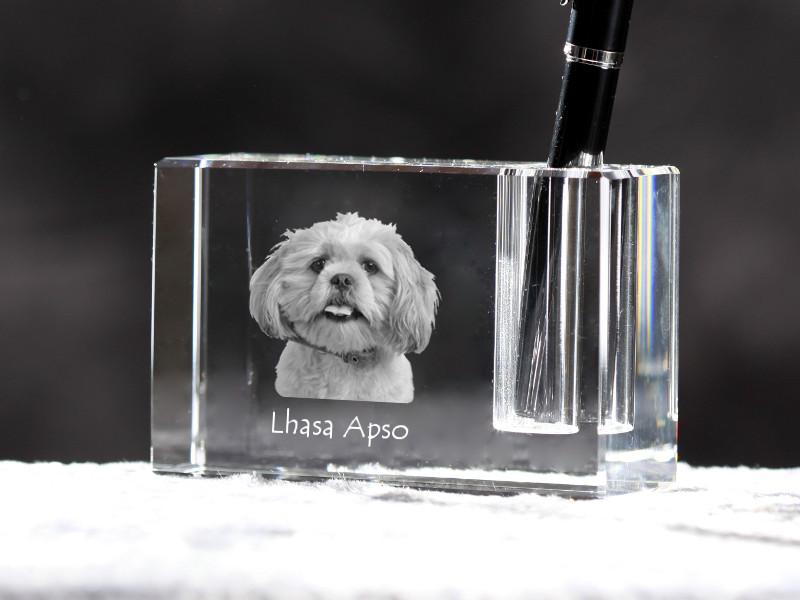 Lhasa Apso – Pen stand, crystal organiser with dog photo | Art-Dog
