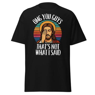 Funny Jesus Facepalm T-Shirt - Retro Sarcastic Graphic Tee