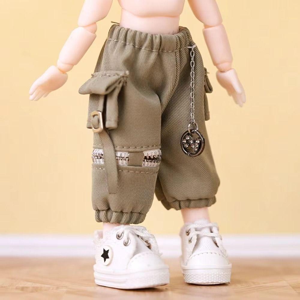 With Pockets OB11 Trousers Chain Overalls Obitsu 11 Clothes Doll Cargo Pants 1/12 Bjd Gsc
