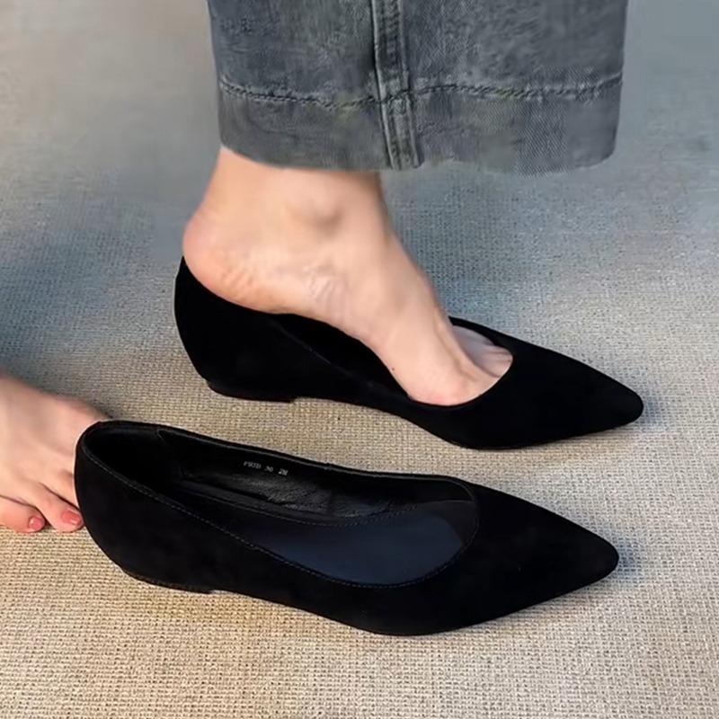 

Версия из овчины~ кожаные замшевые туфли-лодочки с острым носком на одном ремешке, женская модная ретро-обувь для работы и на каждый день с внутренней платформой 40