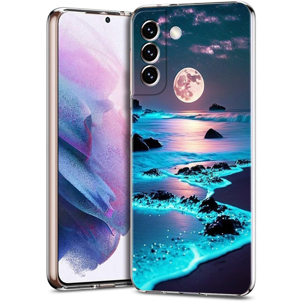

Прозрачный чехол-бампер для Samsung Galaxy S25 S24 S23 S22 S20 S21 FE Ultra S10 S10E Plus Звездная Эстетика Пляж Ночной Пейзаж Samsung S24Ultra