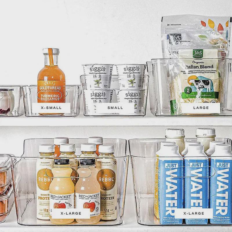 Clear PET Plastic Storage Box for Kitchen & Desktop Items