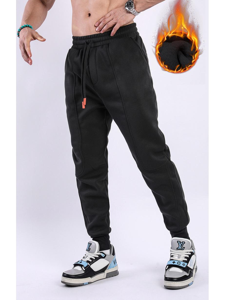 

Мужские спортивные штаны Plus Velvet - европейский и американский стиль, осень/зима, спорт и отдых, большой размер L