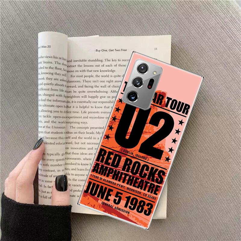 Band U2 Phone Case For Samsung Galaxy S25 Edge S24 S23 FE S22 S26 Ultra S21 S20 S10 Plus Capa Soft