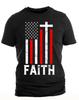 Vintage Distressed USA Flag Have Faith Christian Patriotic Shirts Christian Gift