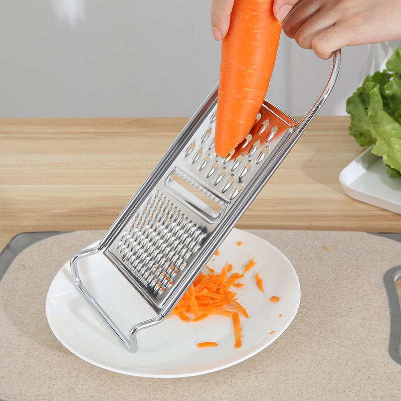 

Island Wonder Stainless Steel Multi-Functional Grater and Slicer for Potatoes and Cucumbers Small Stainless Steel Grater